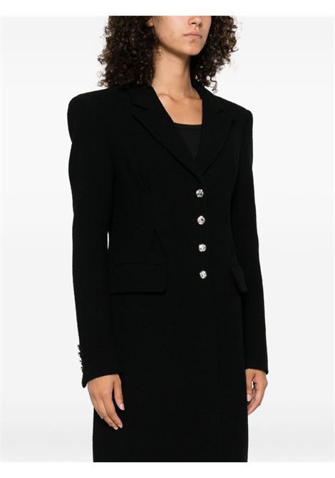 Black jewel-buttoned coat Alessandra Rich - women ALESSANDRA RICH | FABX4158F35930900